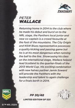 2014 ESP Elite - Pride and Passion #PP30 Peter Wallace Back